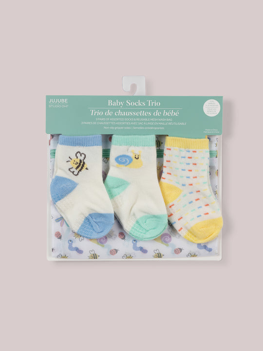 3-Pack Soft Durable Baby Socks Set