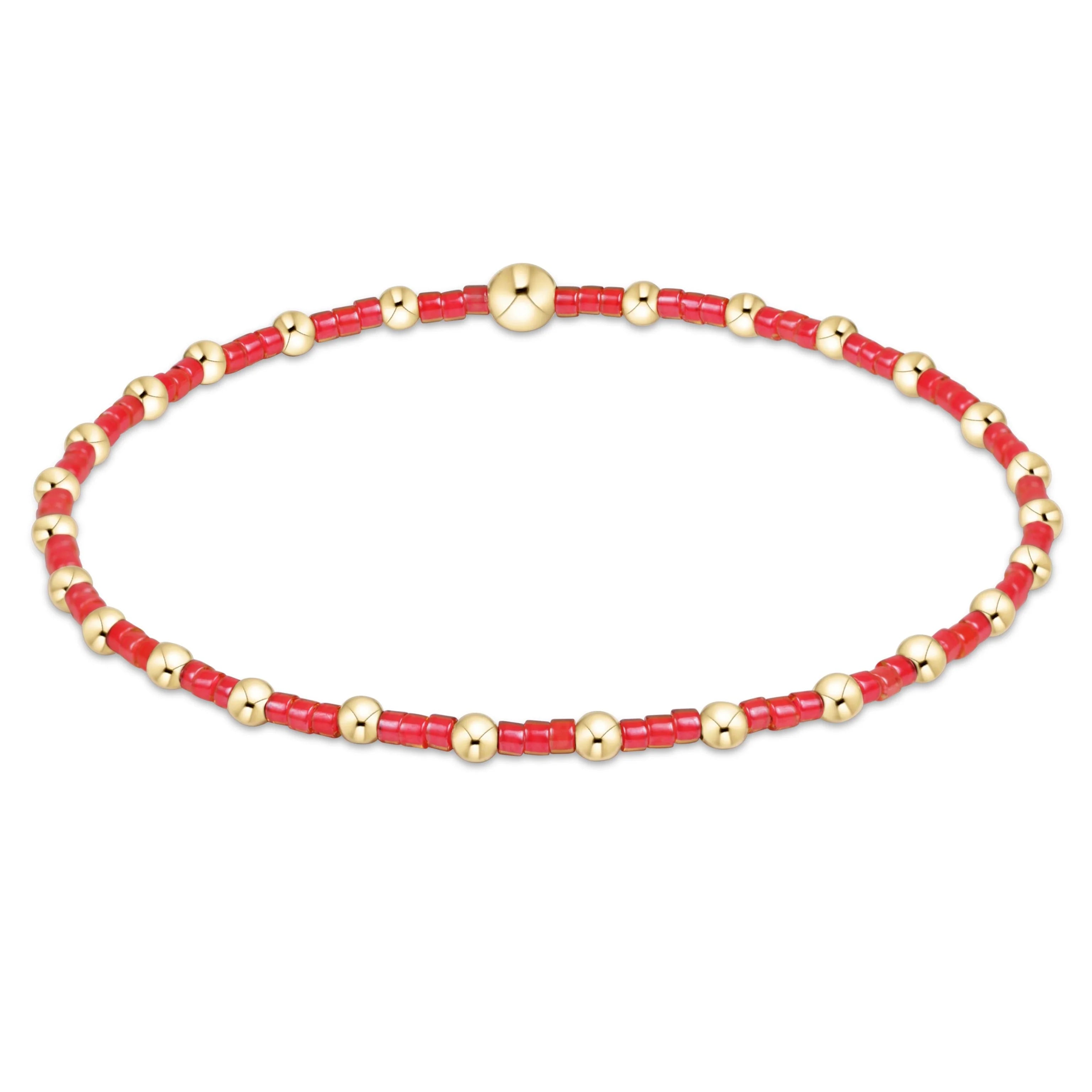 Hope Sincerity Pattern 2mm Bead Bracelet
