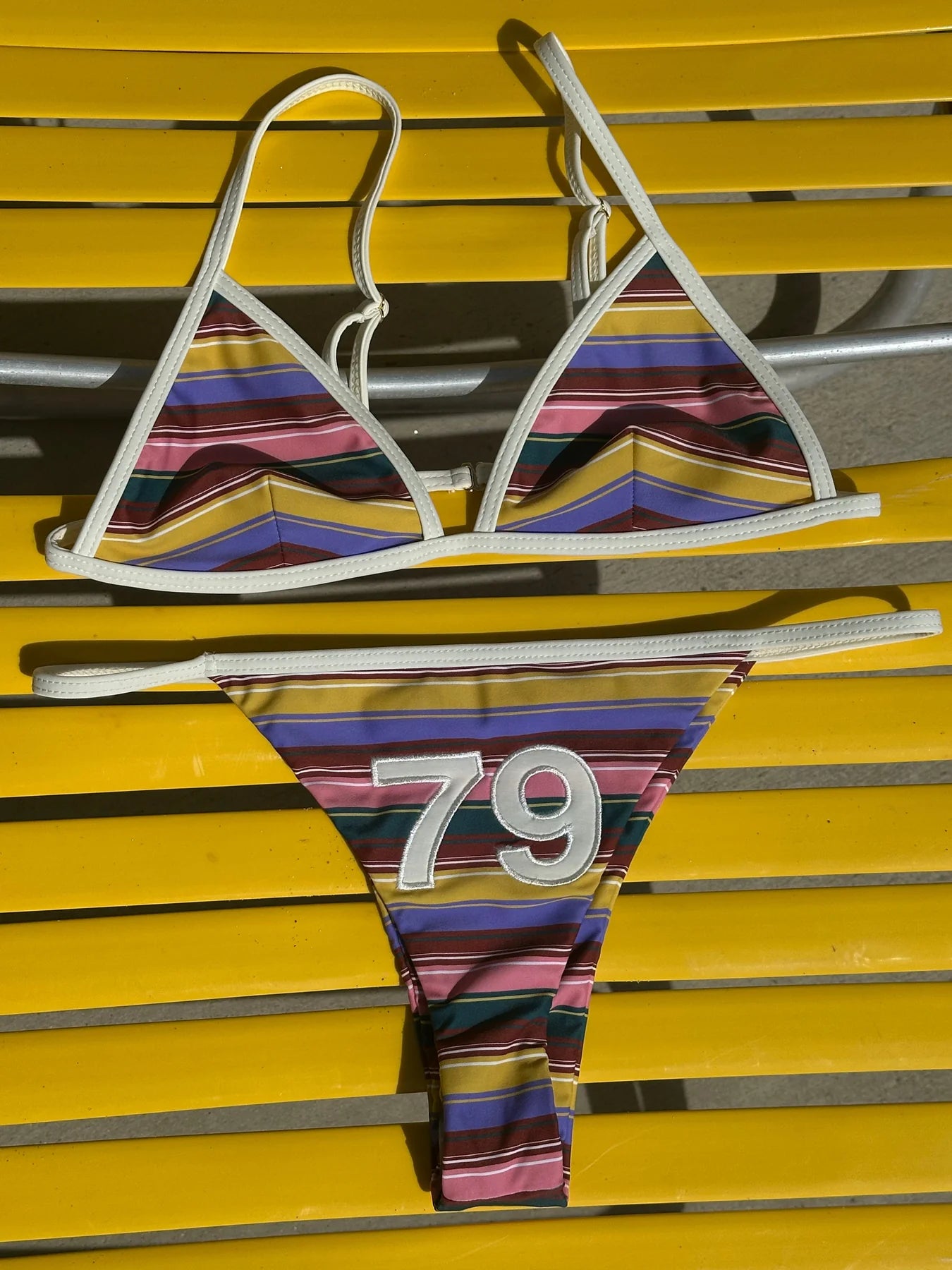 Lucy Bikini Bottom- Rainbow Stripe