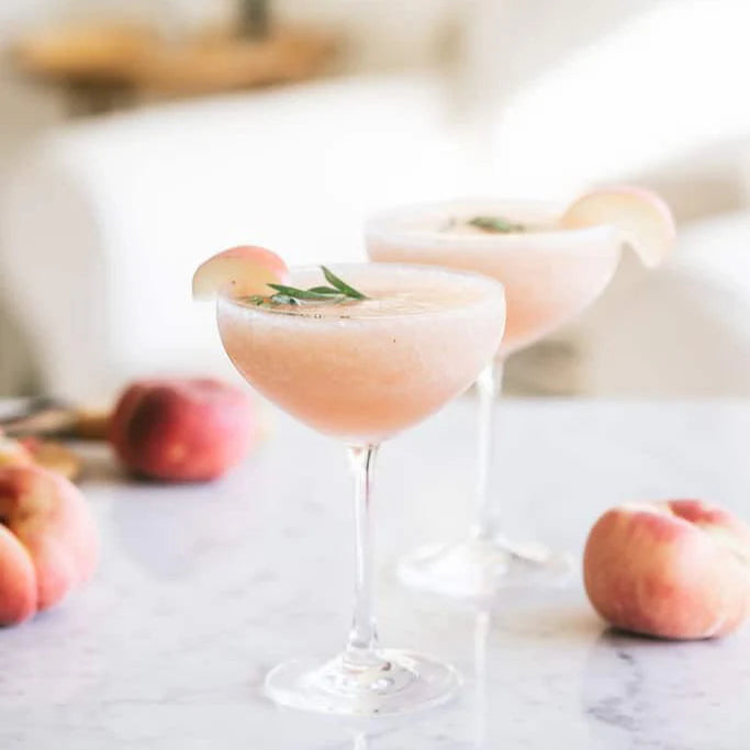 Winter White Peach Bellini Frozen Cocktails
