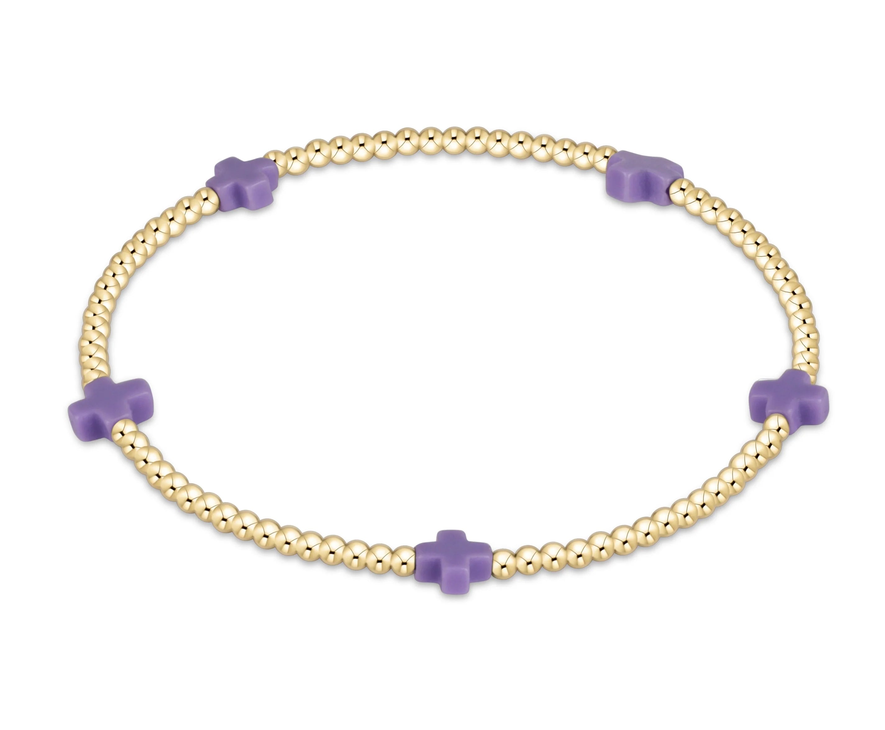 egirl Signature Cross Small 2mm Gold Bracelet