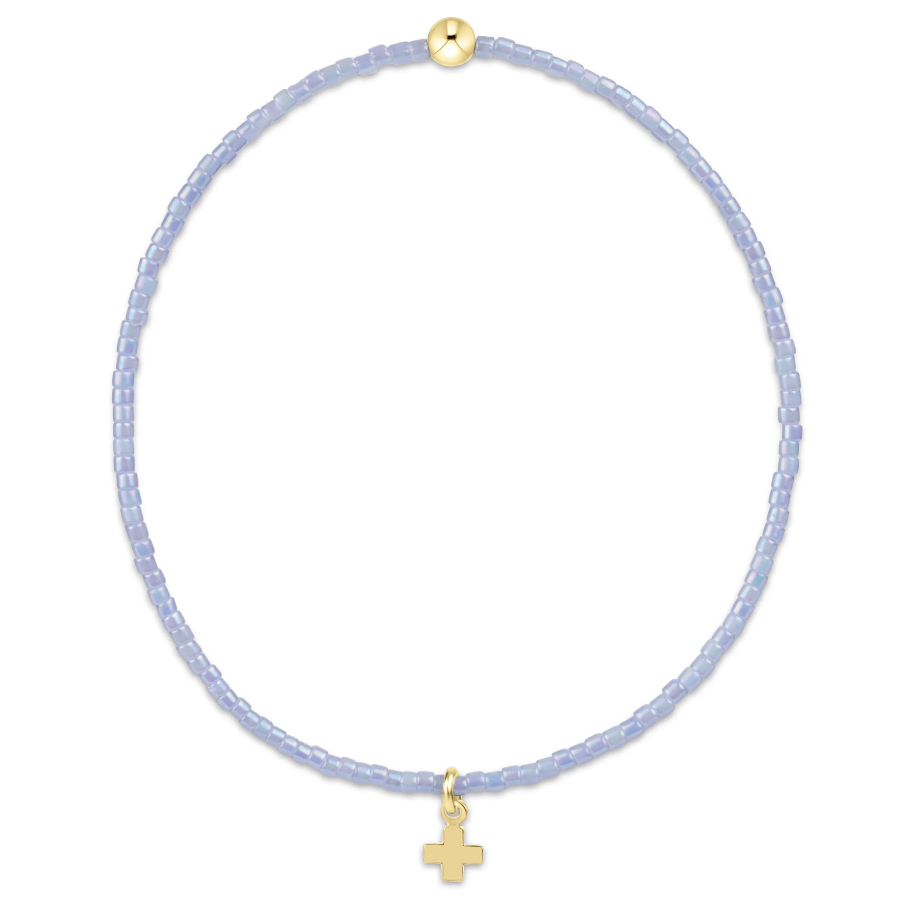 Hope Classic Ocean Mist Bracelet, signature cross small gold charm