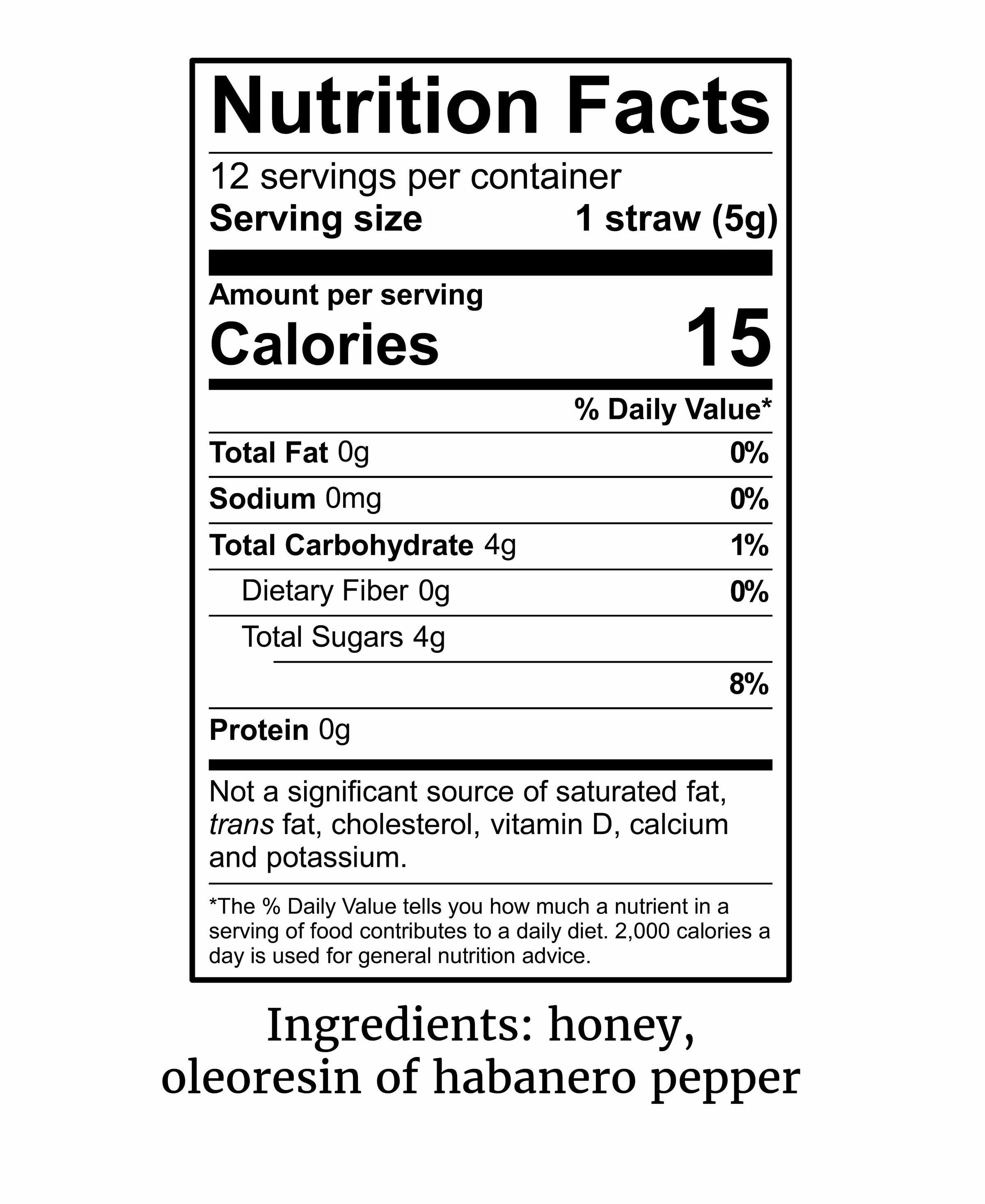 Hot Honey Straws 12 pack
