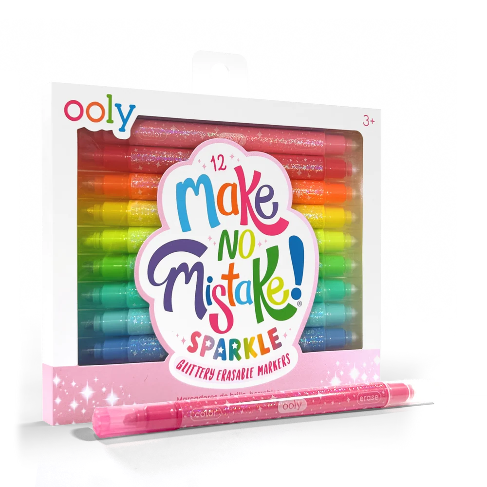 Make No Mistake! Sparkle Glittery Erasable Markers - Set of 12