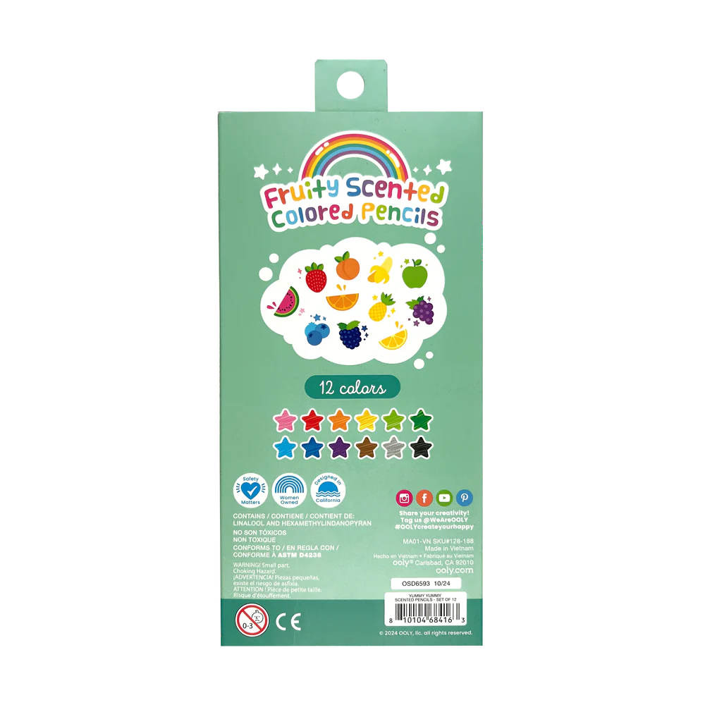 Scented Colored Pencils (Set of 12) Yummy Yummy