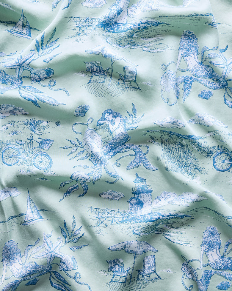 Eco Satin Robe, Mermaid Toile