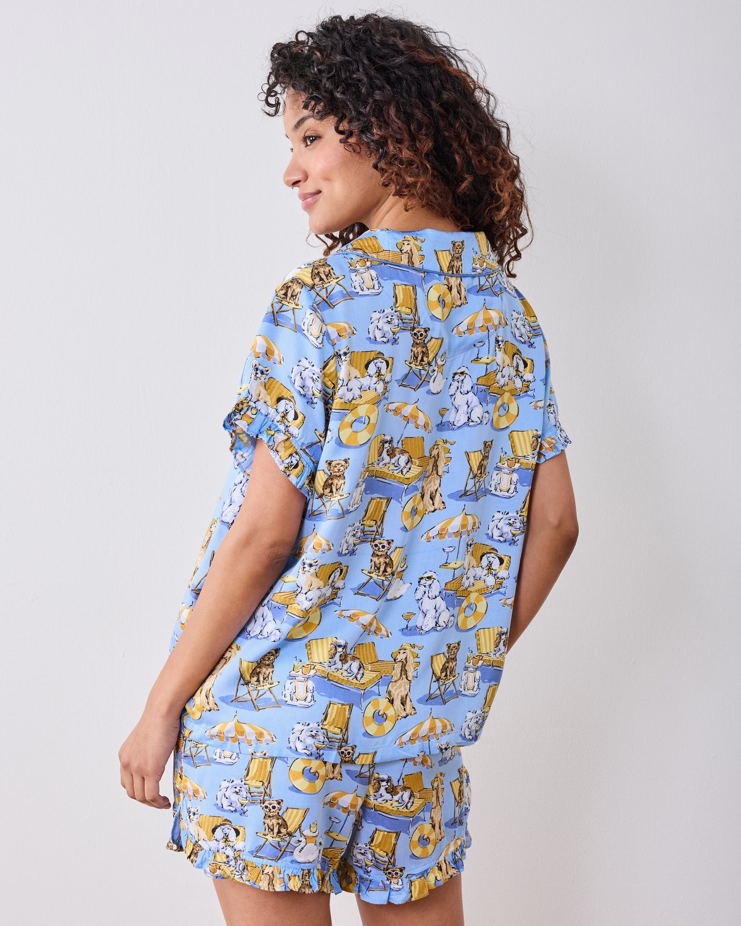 Eco Satin Ruffle Set, Palm Royale Pooches