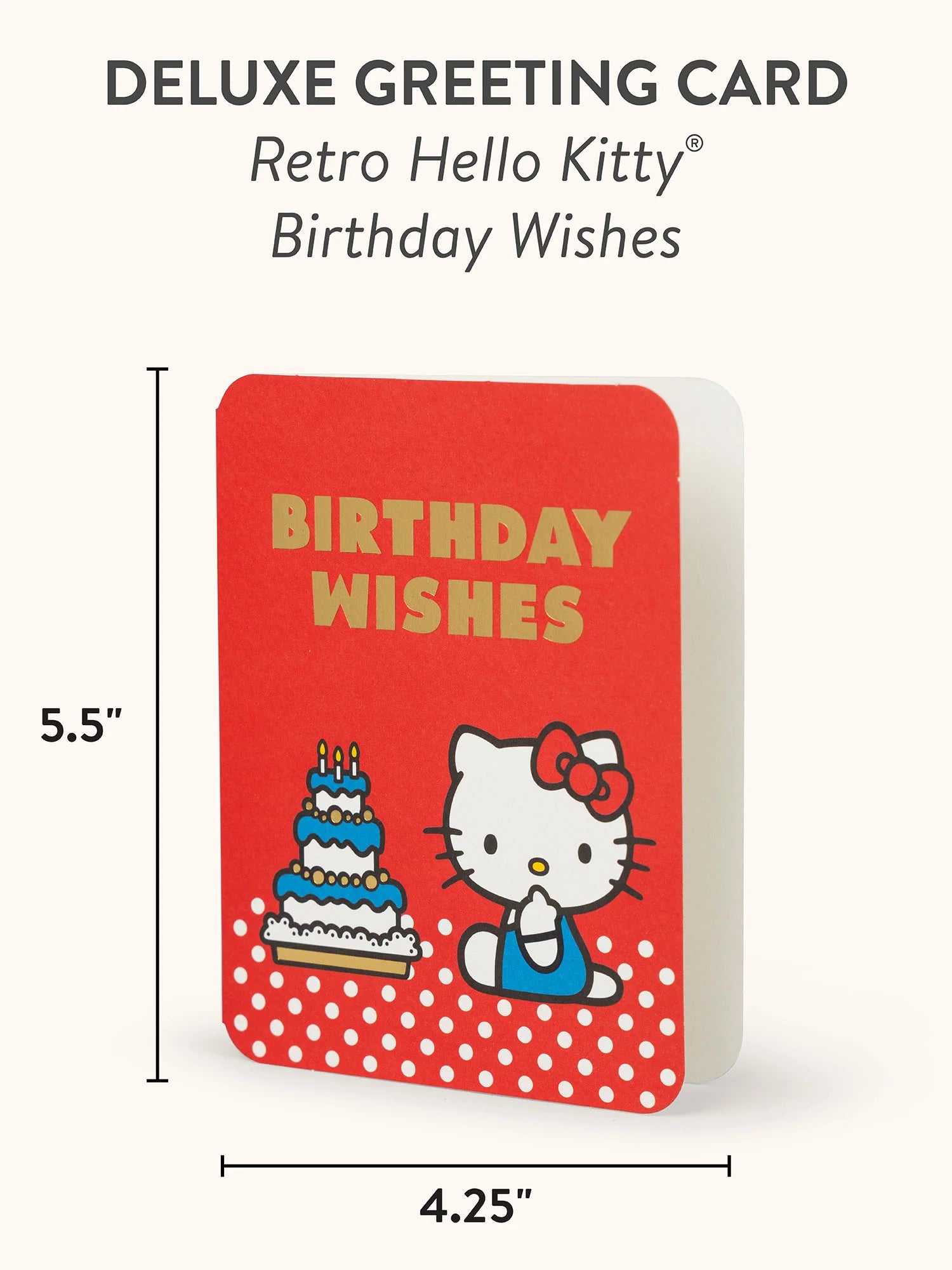 Retro Hello Kitty Birthday Wishes Deluxe Greeting Card