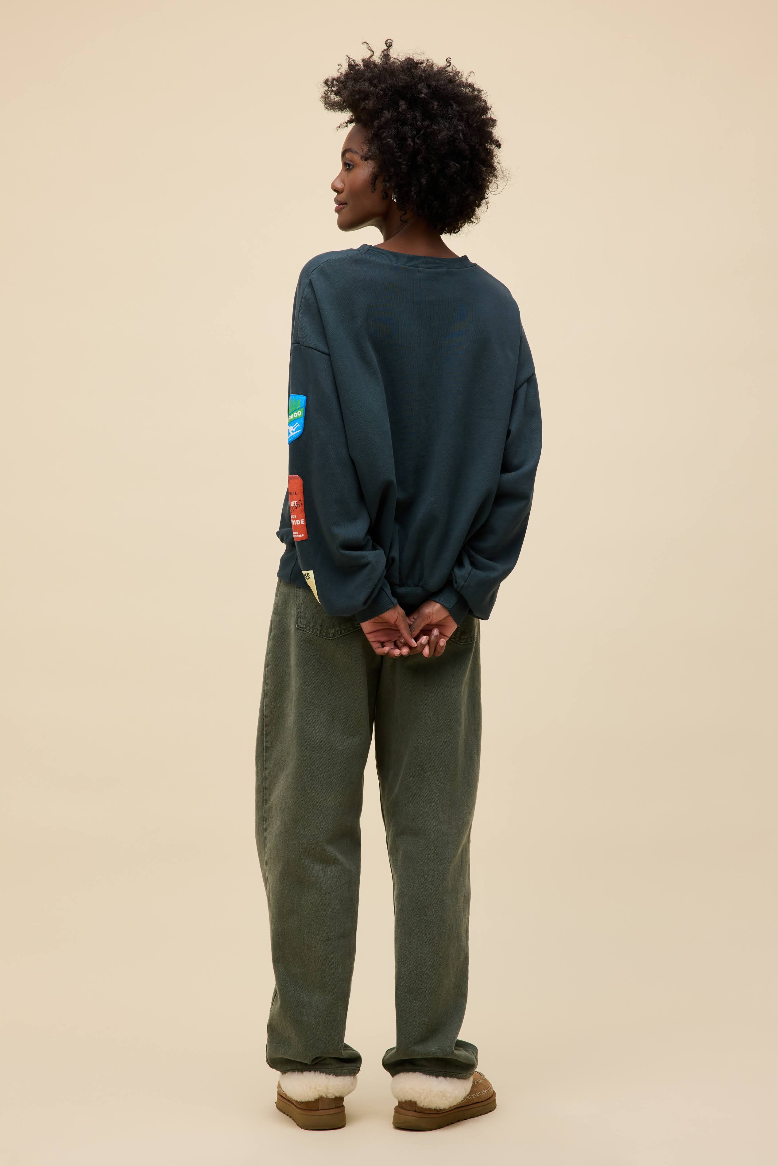 Ski Patch & Pass Oversized Crew