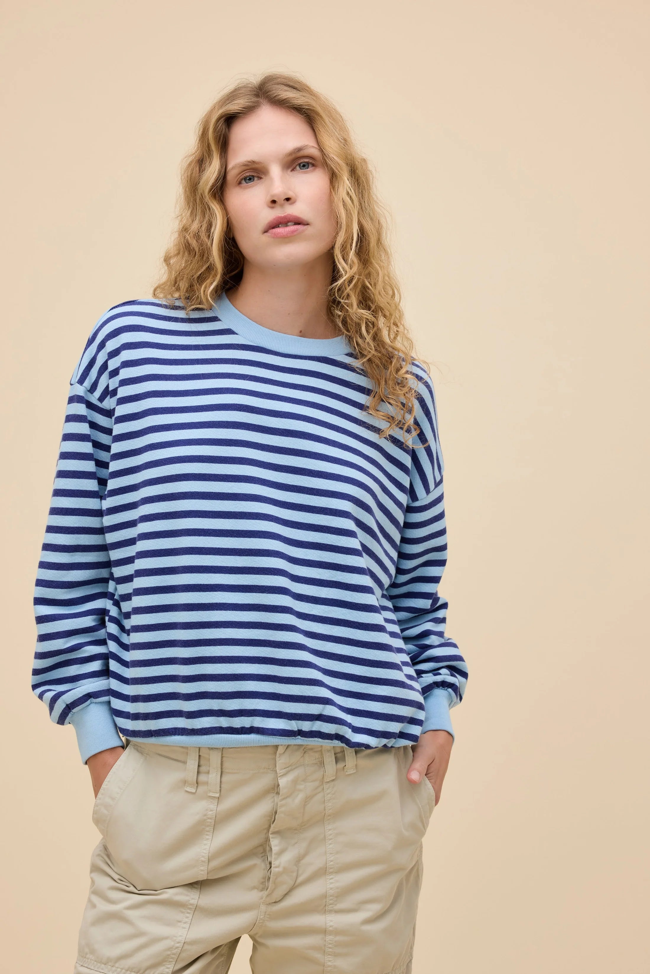 Stripe Terry Sweatshirt