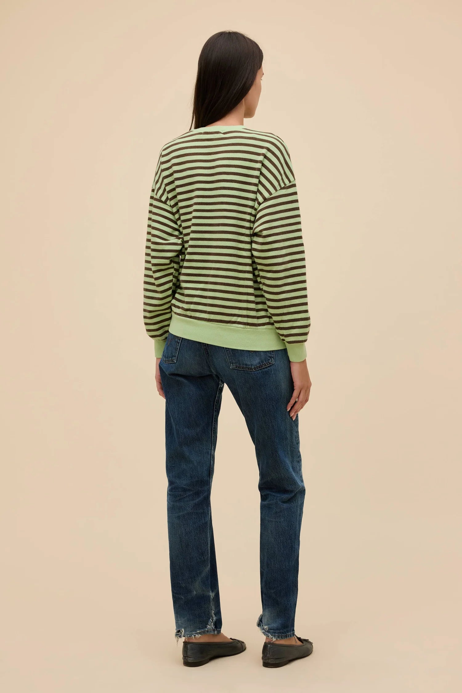 Stripe Terry Sweatshirt