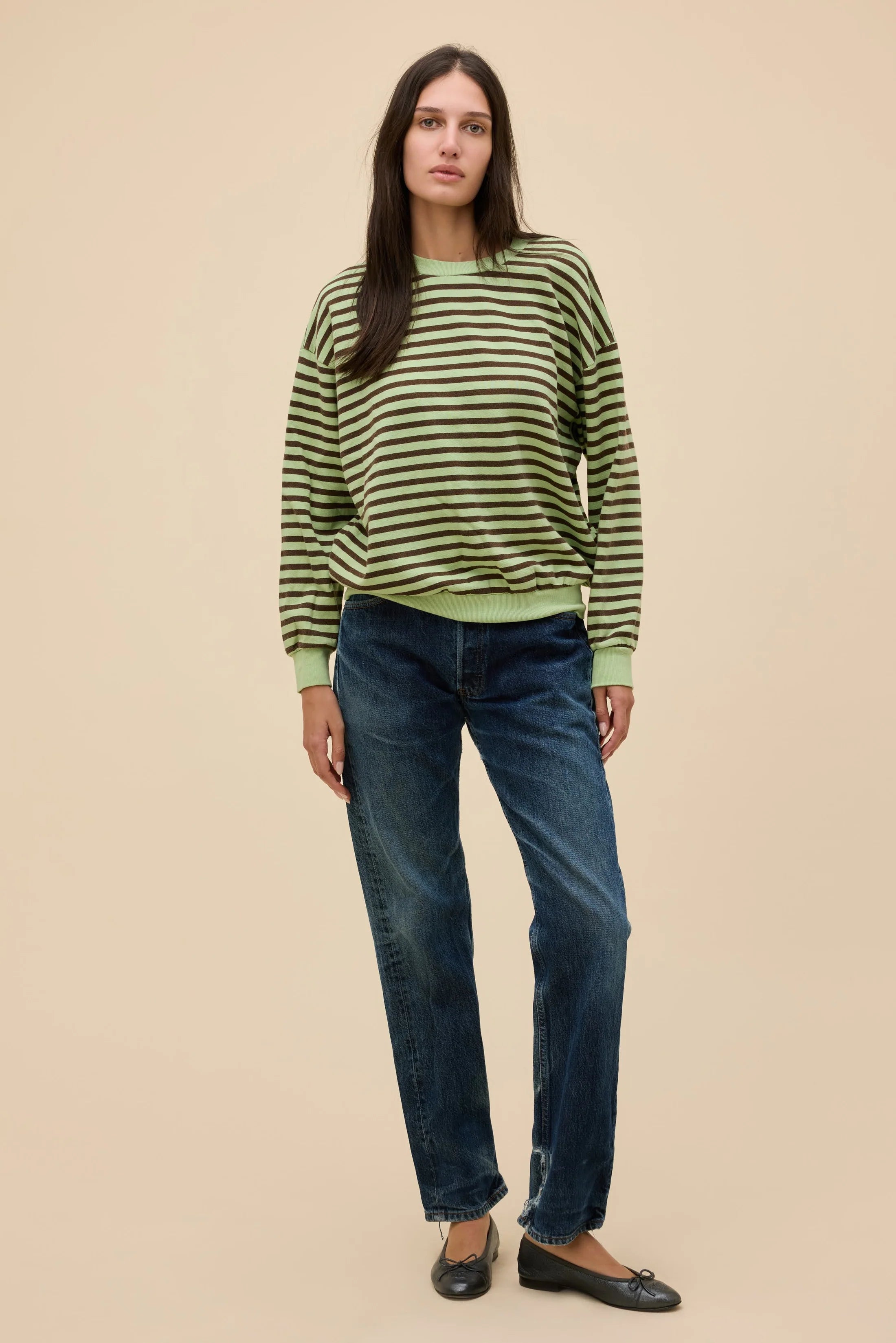 Stripe Terry Sweatshirt