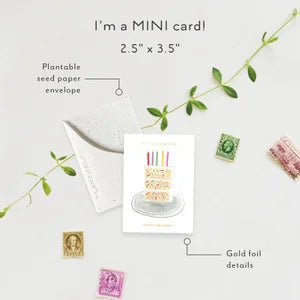 Birthday Slice Mini Greeting Card
