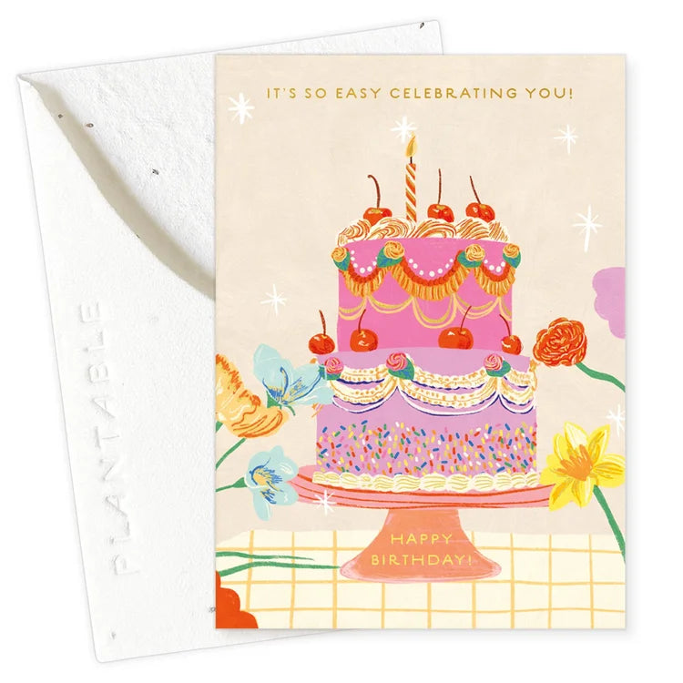 Cherry Cake Mini Greeting Card