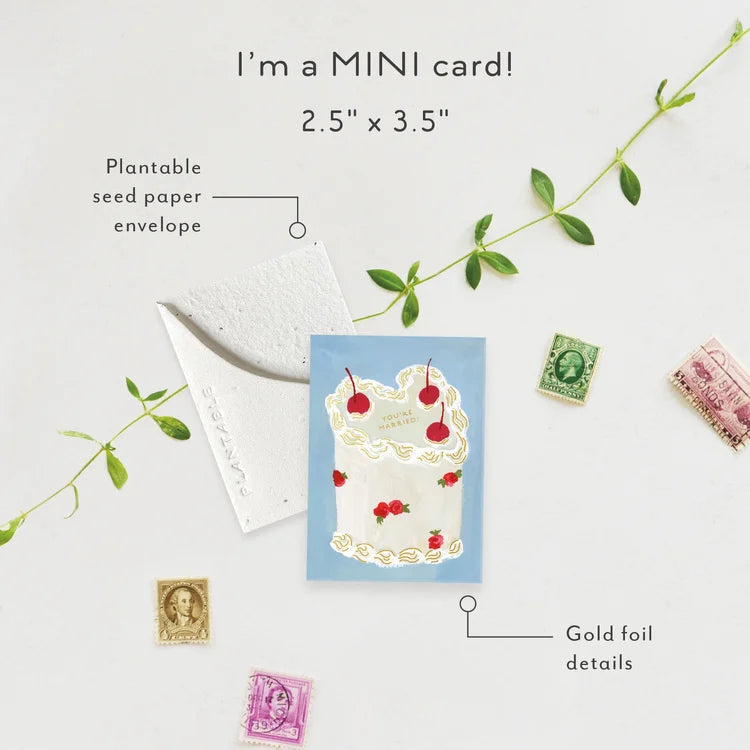 Heart You Cake Mini Greeting Card