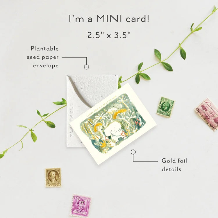 Elephant Love Mini Greeting Card