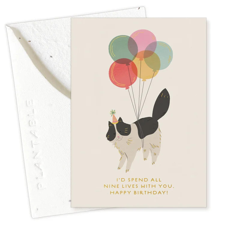 Birthday Kitty Mini Greeting Card