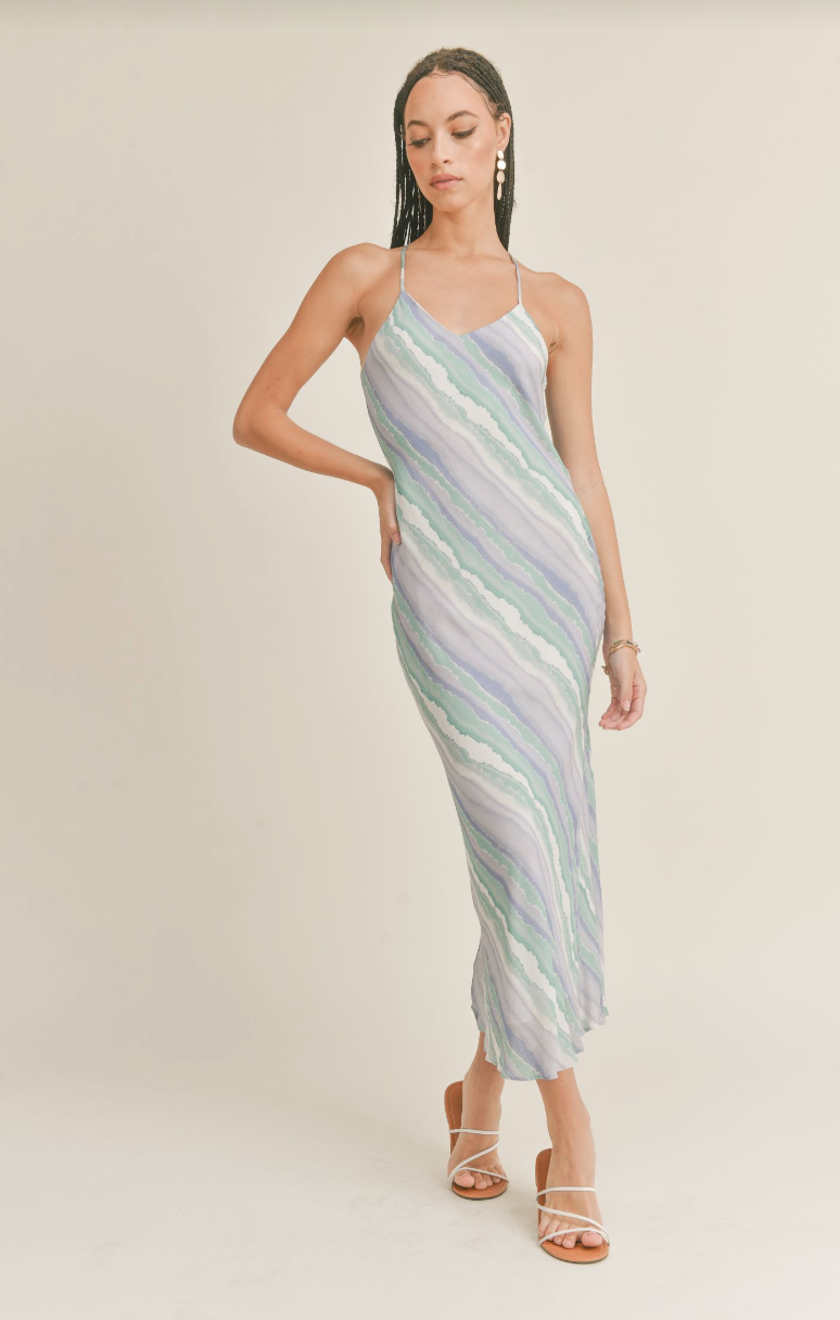 Lunar Cowl Back Midi Dress