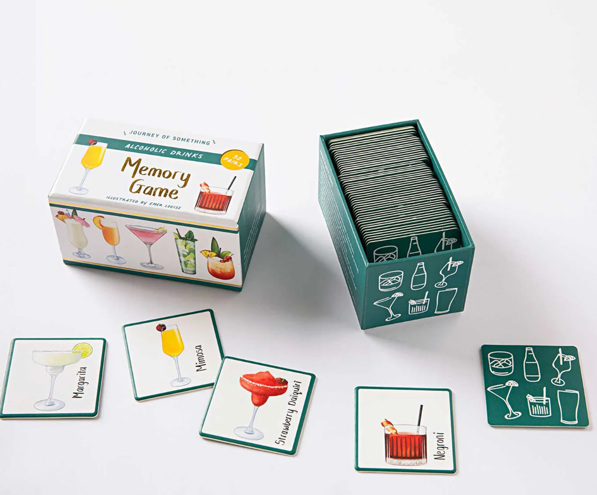 Alcoholic Drinks Memory Card Game