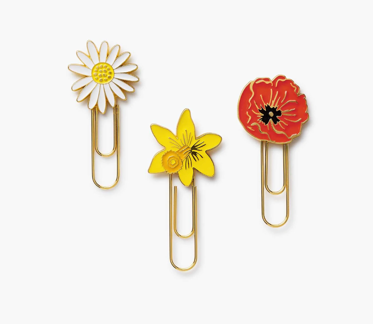 Garden Study Enamel Paper Clip Set