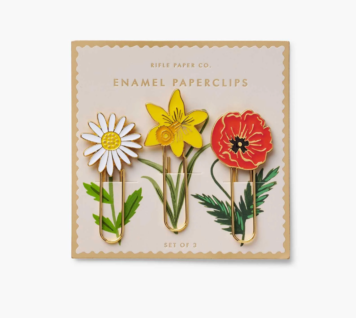Garden Study Enamel Paper Clip Set