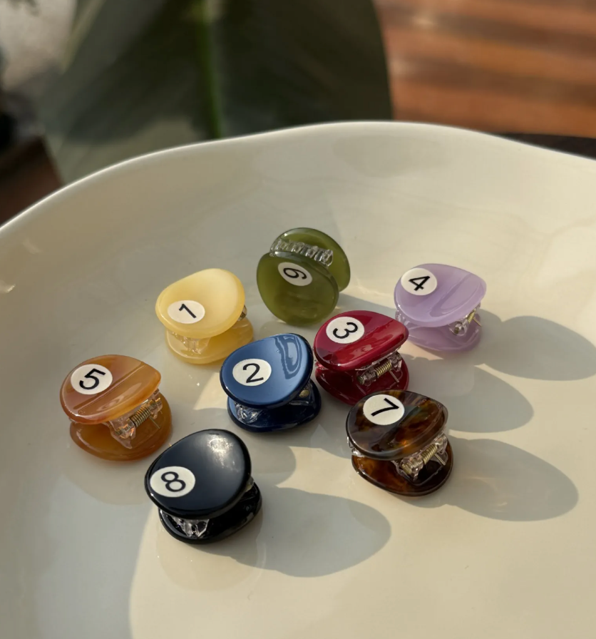 Mini Pool Ball Hair Clip