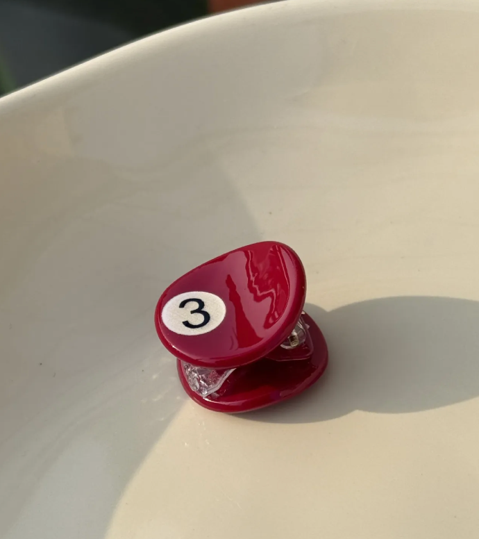Mini Pool Ball Hair Clip