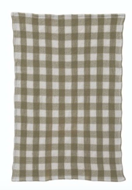 Cotton Waffle Weave TeaTowel, gingham