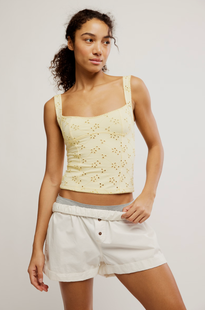 Full bloom eyelet cami
