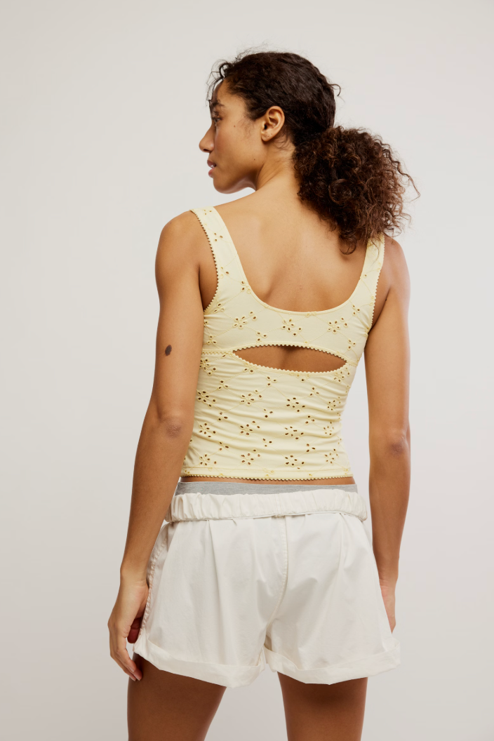 Full bloom eyelet cami