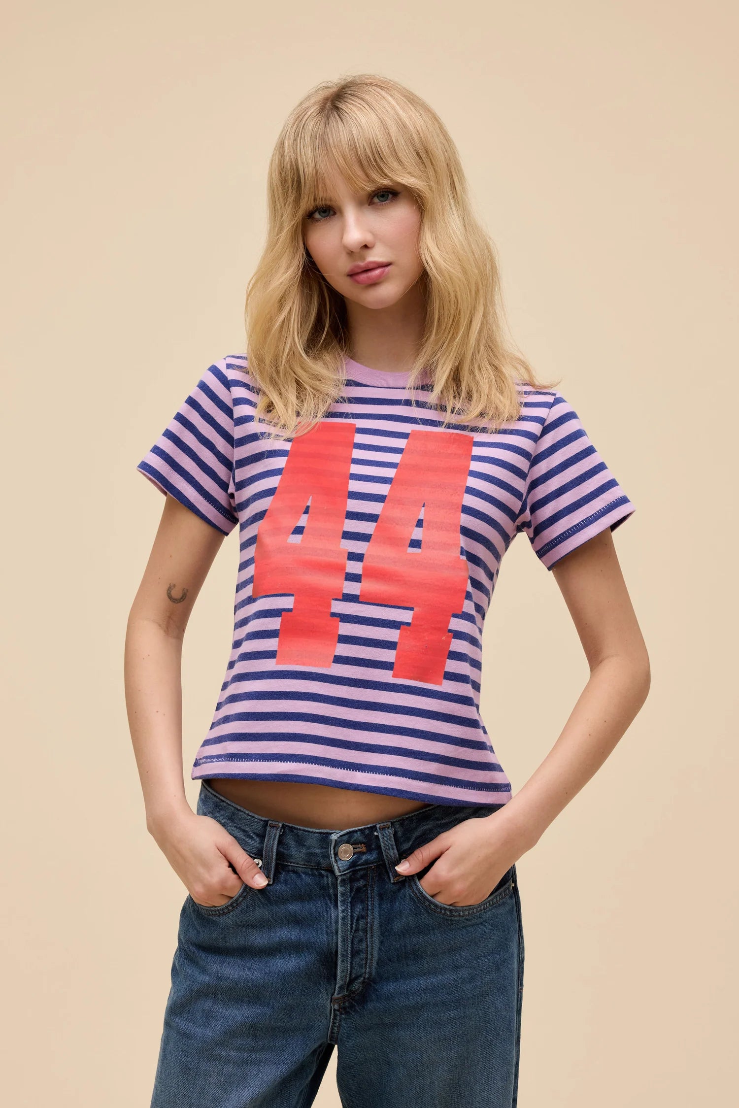 44 Striped Vintage Tee