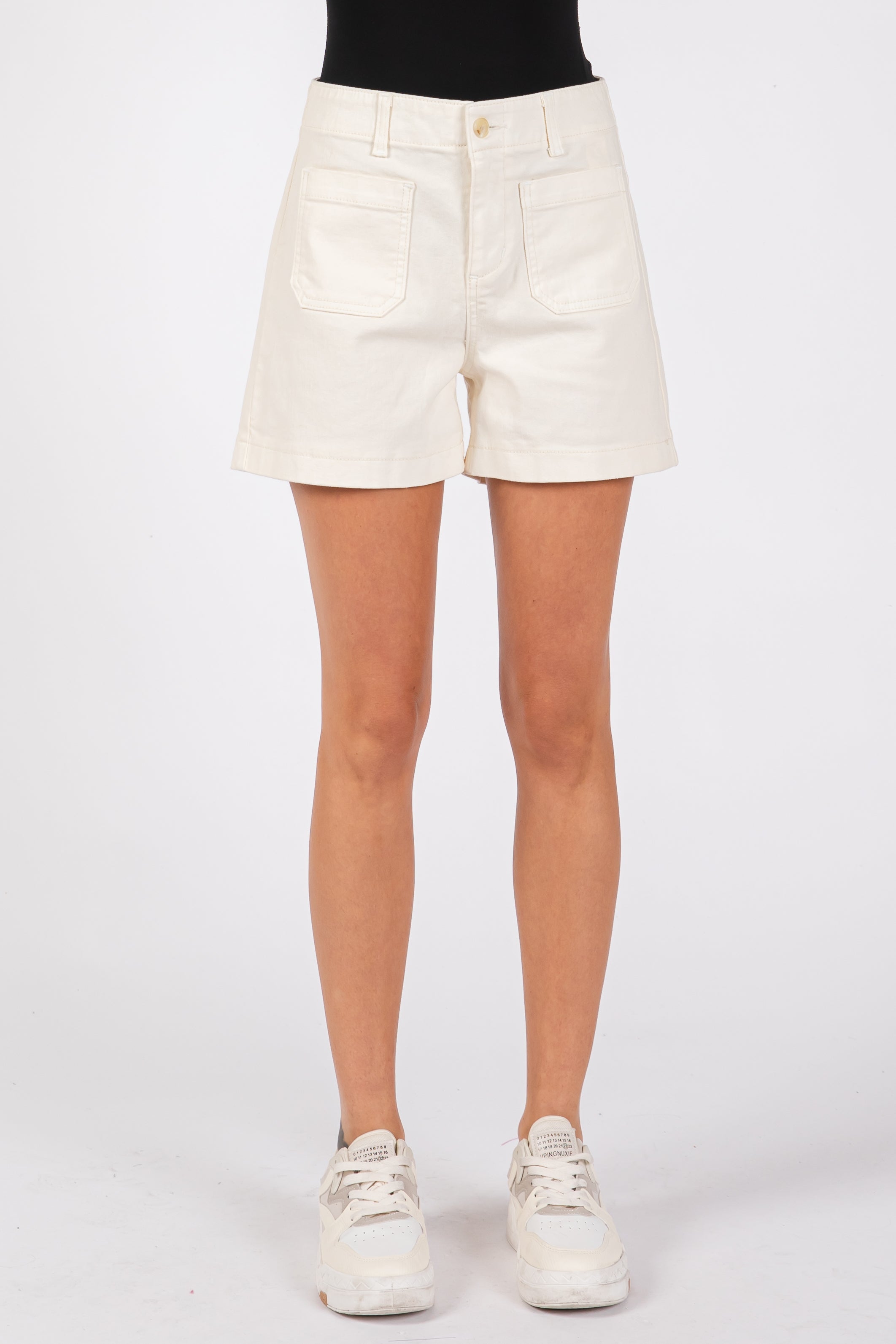 High Rise Patch Pocket A-Line Short