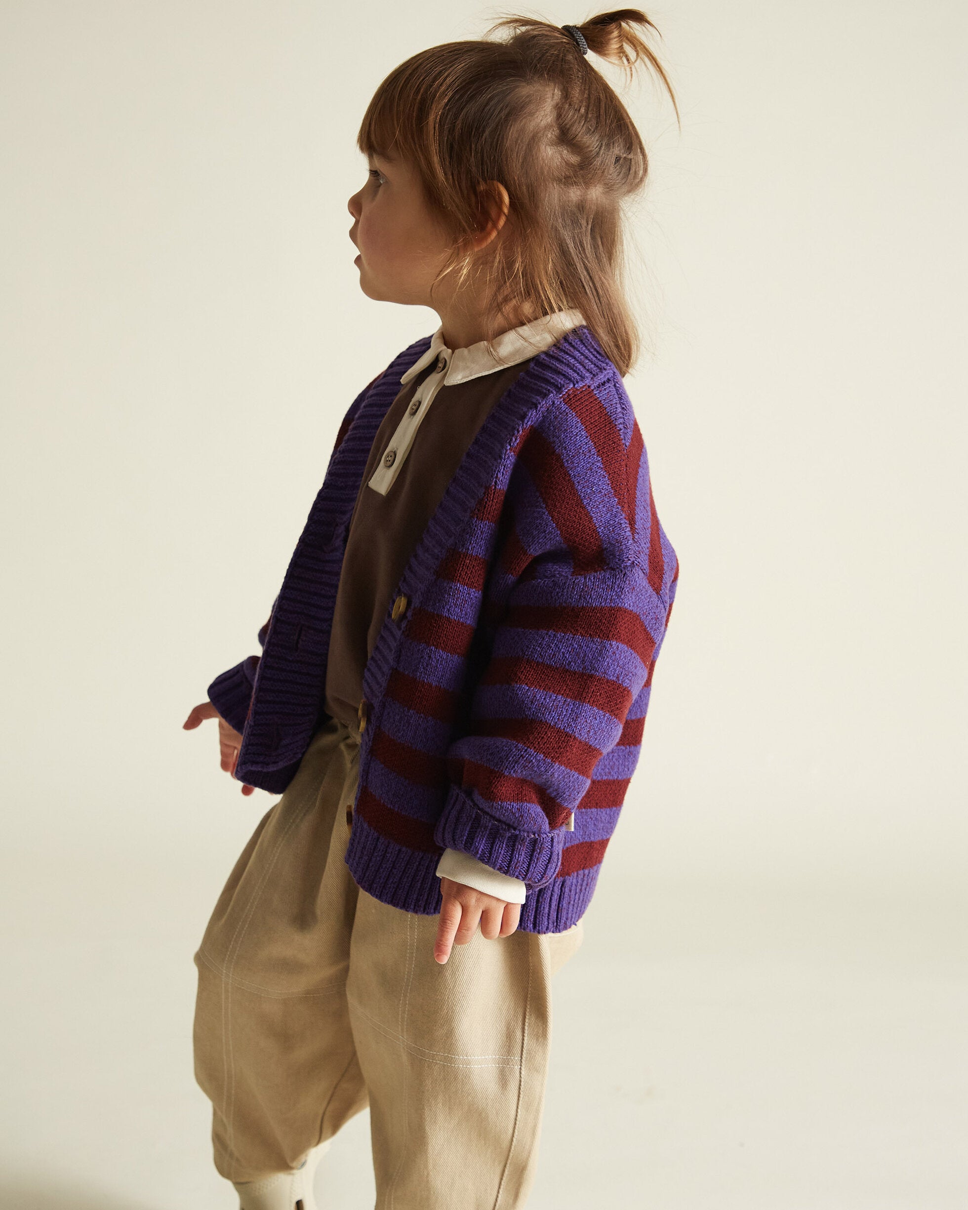 Eben Purple Stripe Cardigan