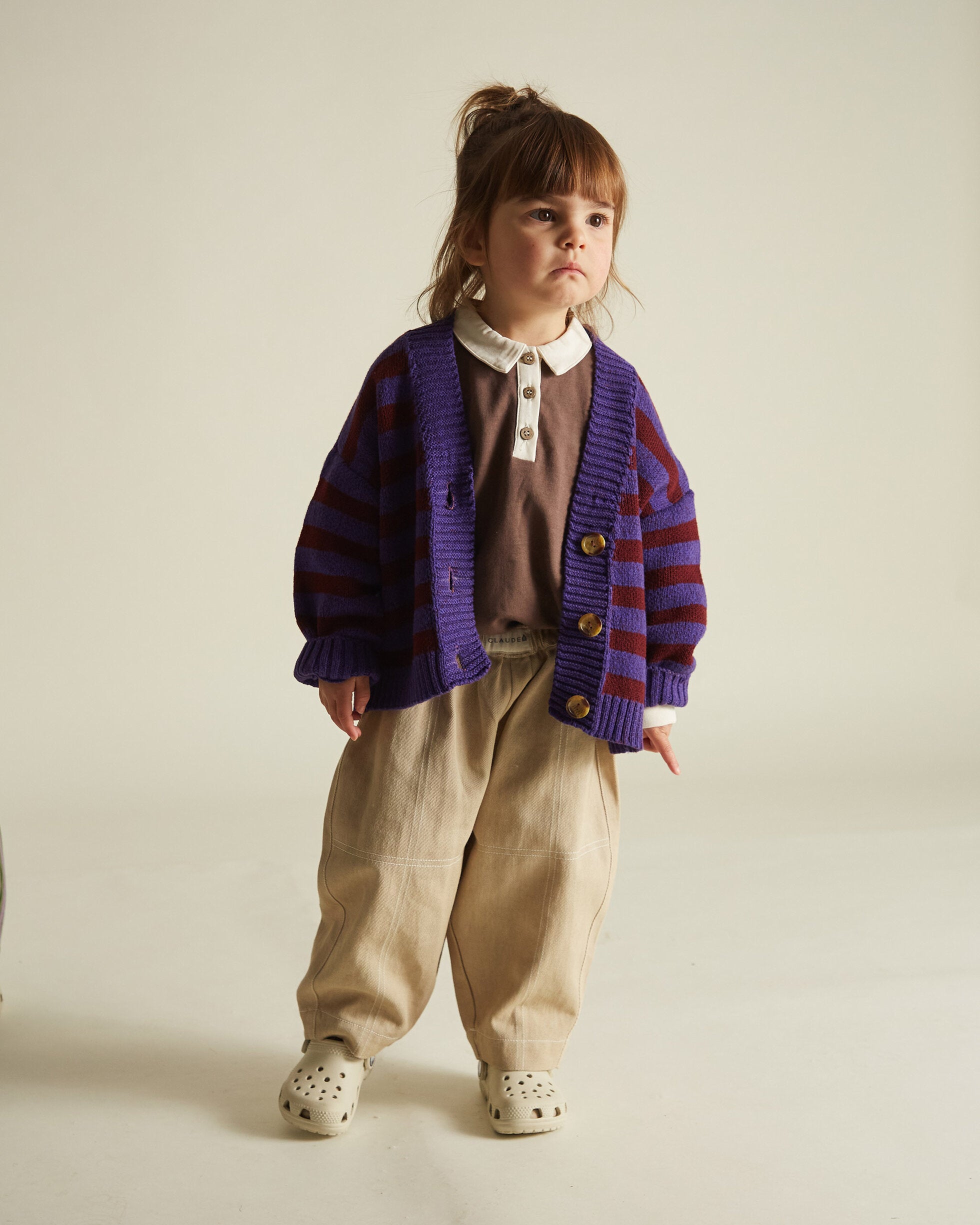 Eben Purple Stripe Cardigan