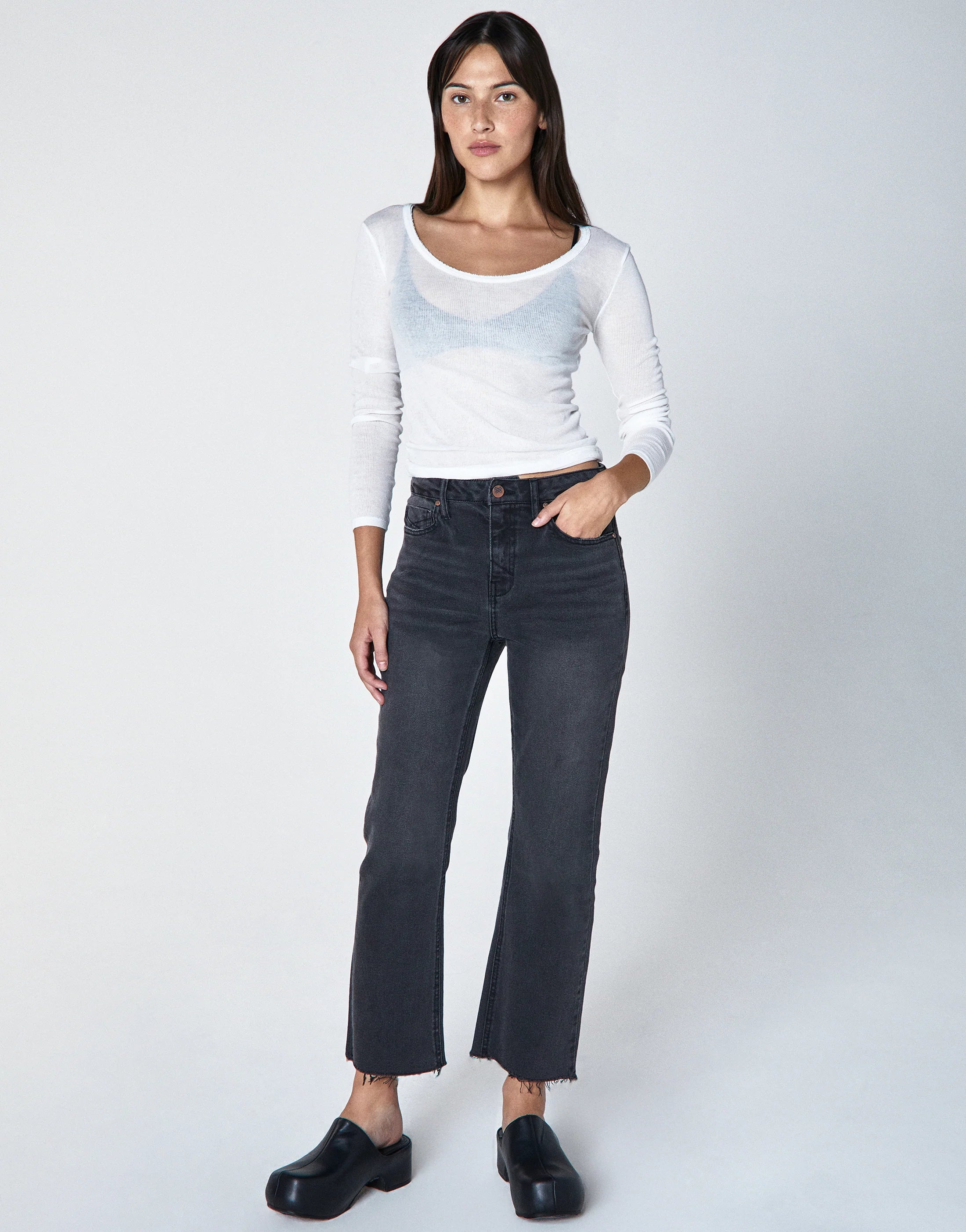 Marlow Mid-Rise Cropped Demi Flare