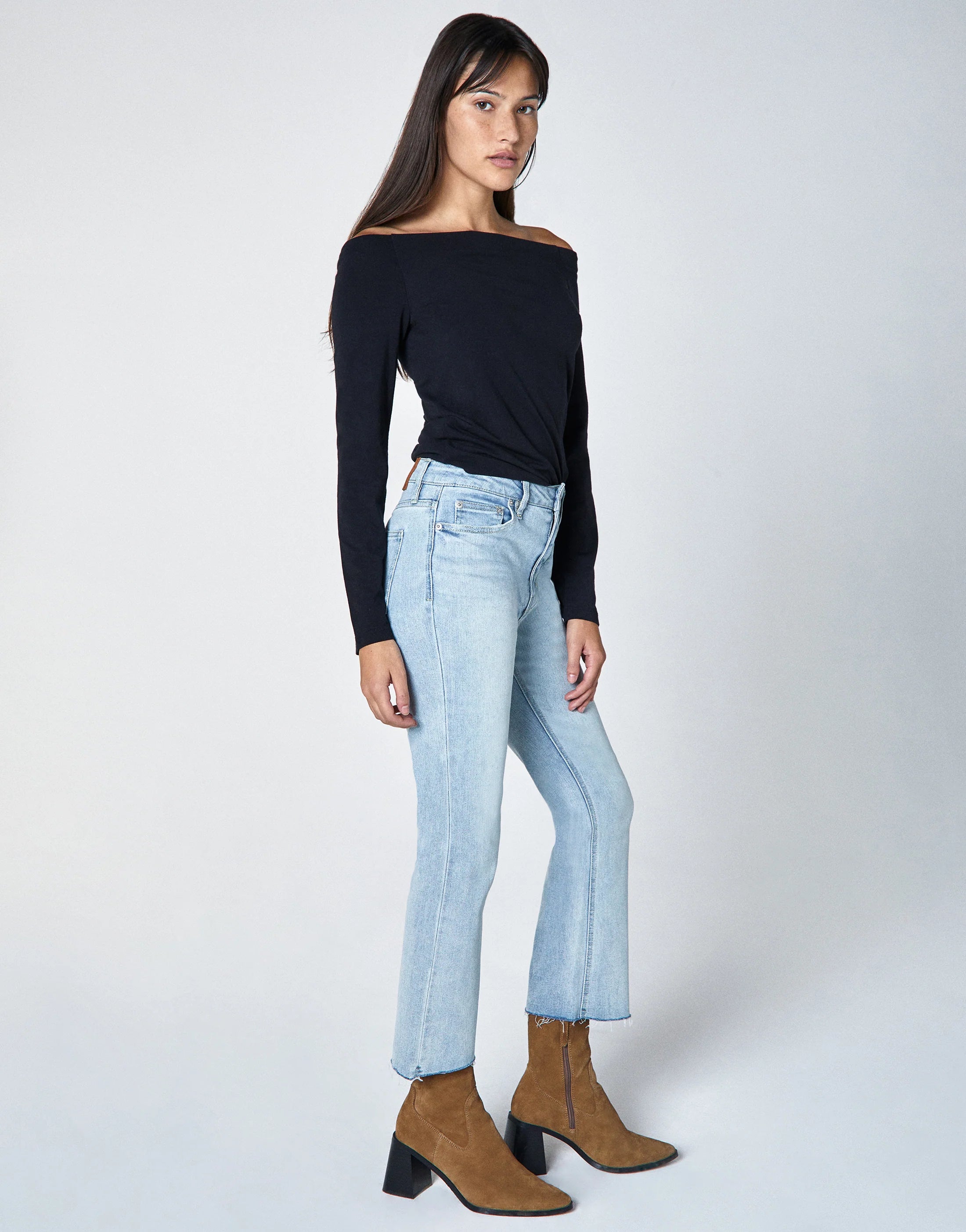 Marlow Mid-Rise Cropped Demi Flare