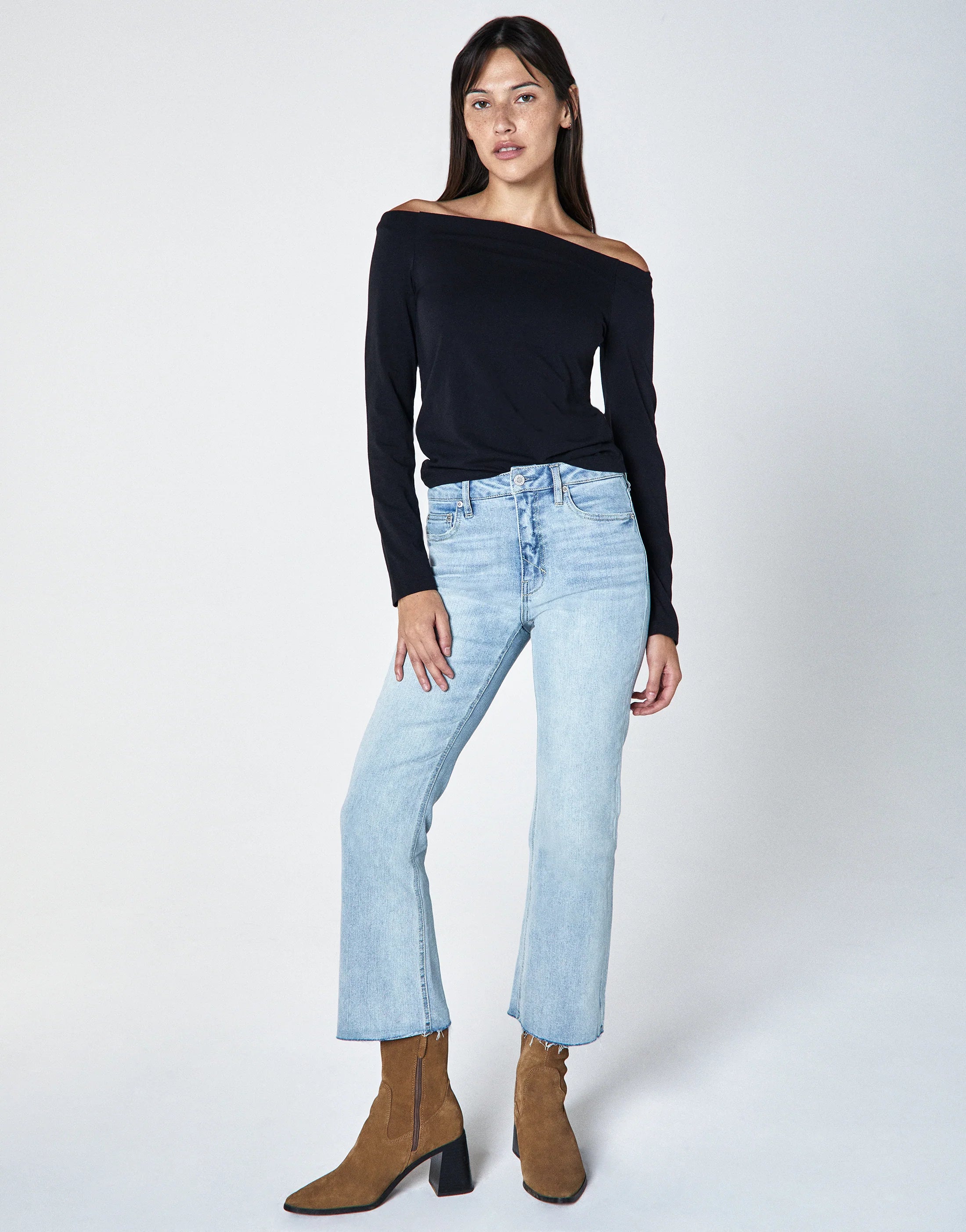 Marlow Mid-Rise Cropped Demi Flare