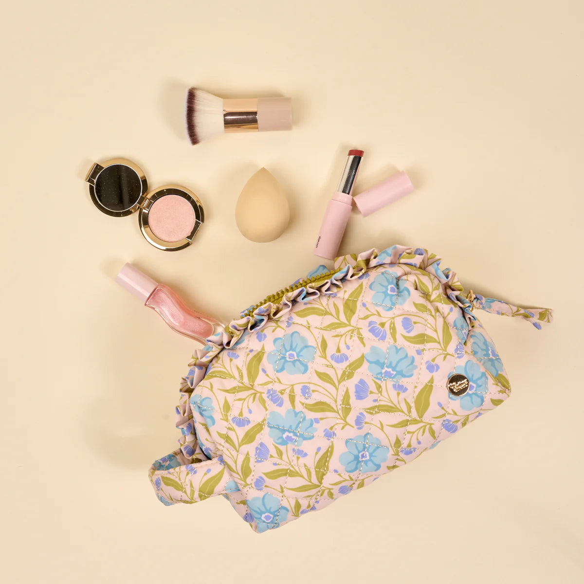 Essentials Quilted Cosmetic Pouch