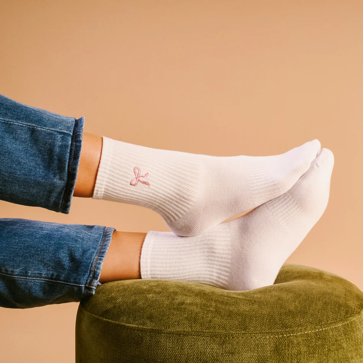 Embroidered Crew Socks