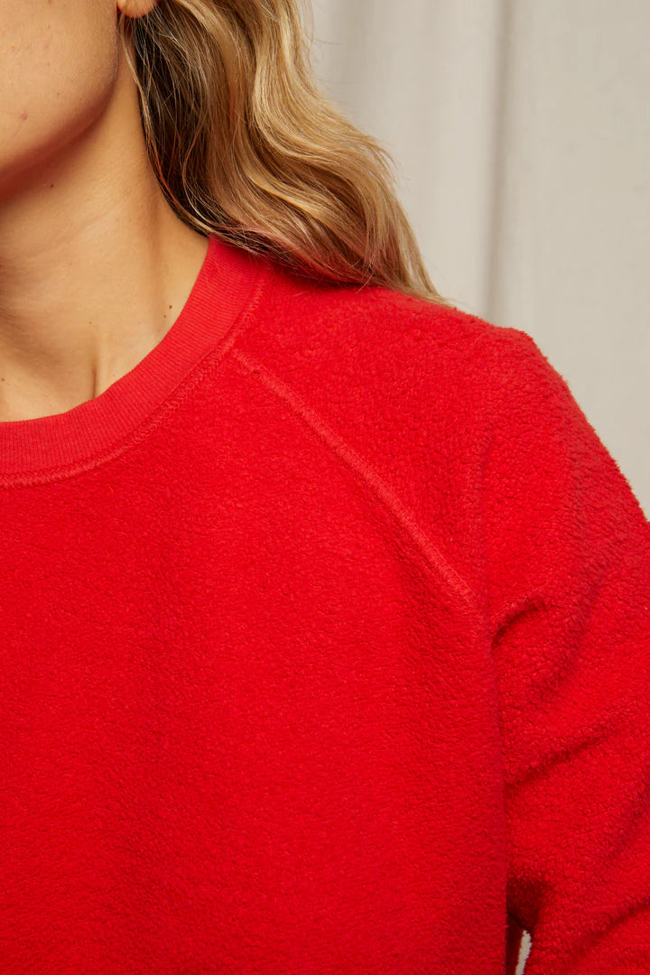 Ziggy, inside out cotton fleece shrunken crew
