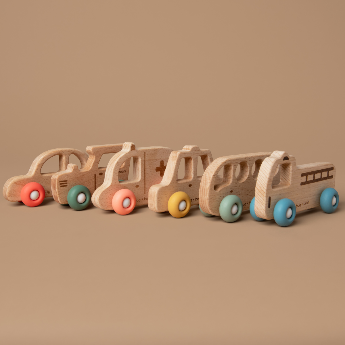 Wooden Toy Fire Engine | Wheelies Collection