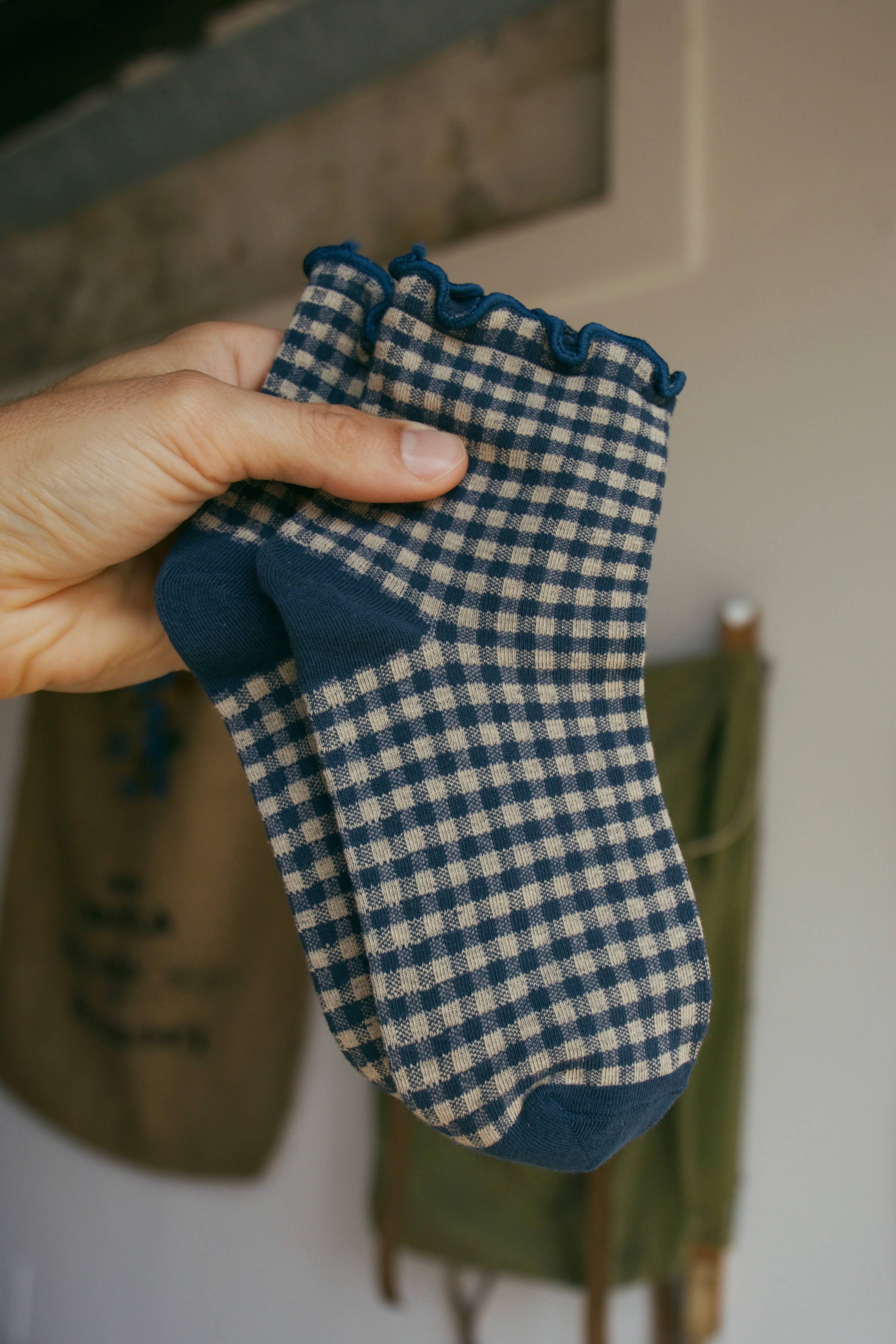 Seaside gingham socks