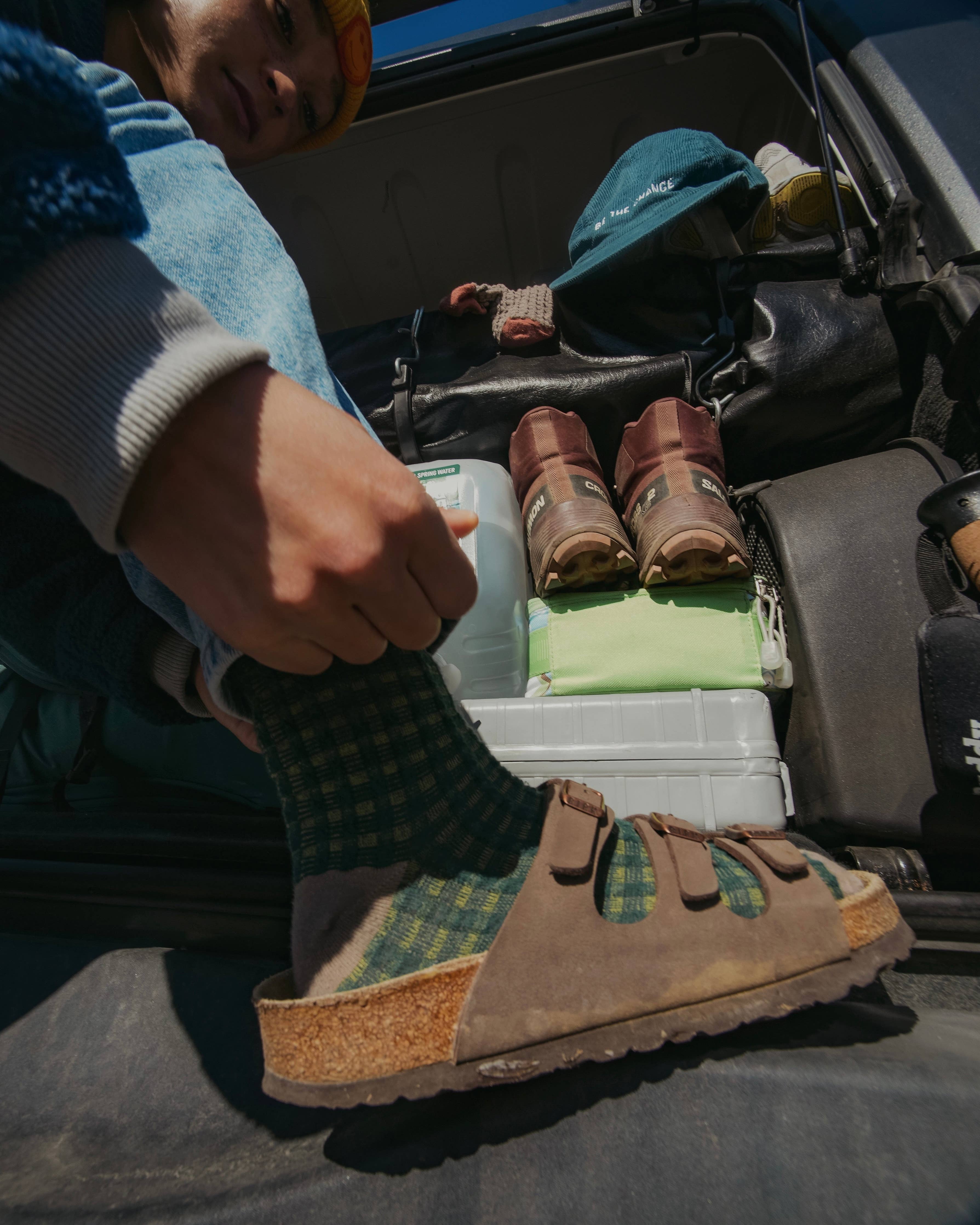 Jade vine knit socks