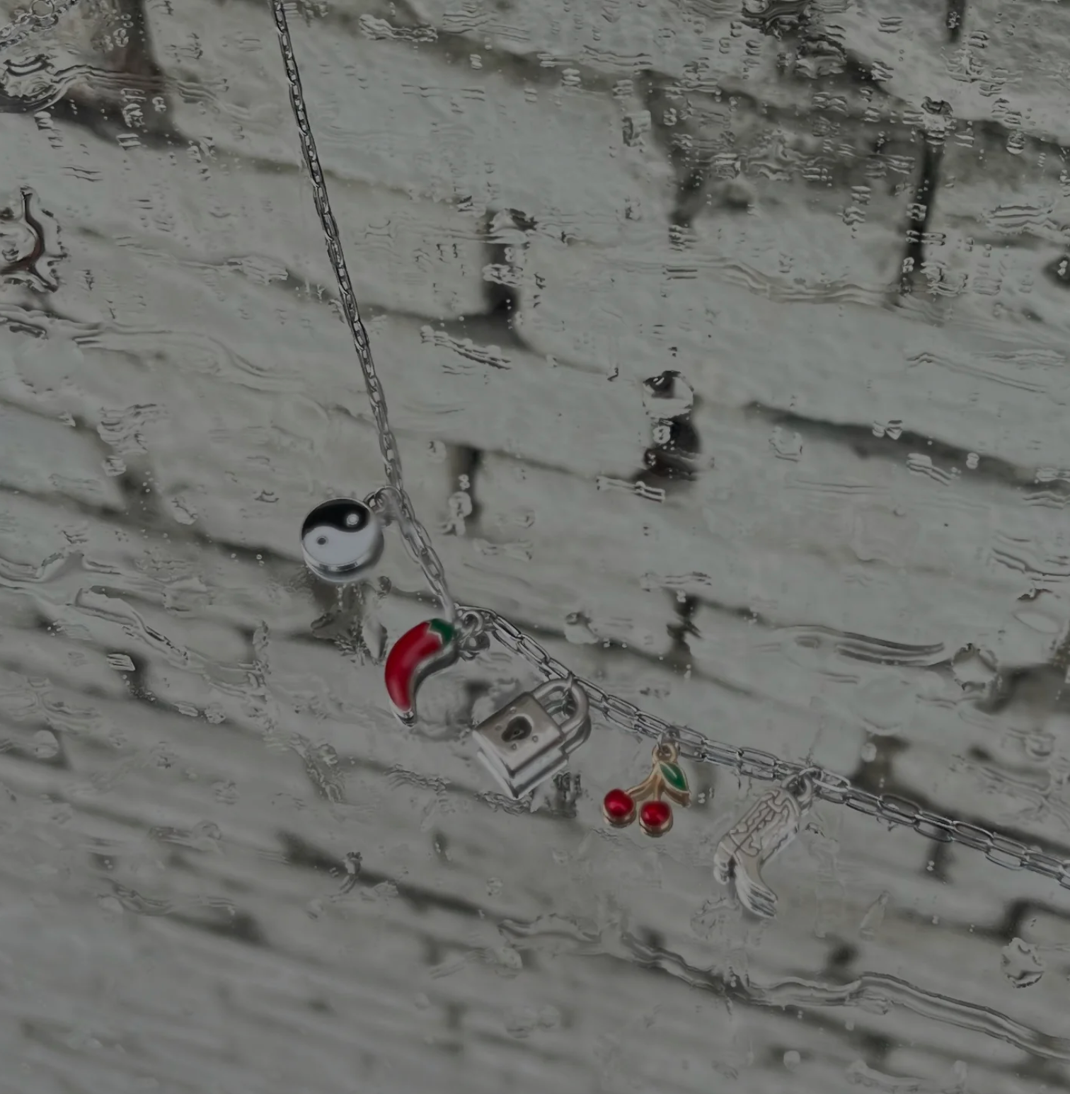 Cool Girl Trendy Charm Sterling Silver Necklace Handmade