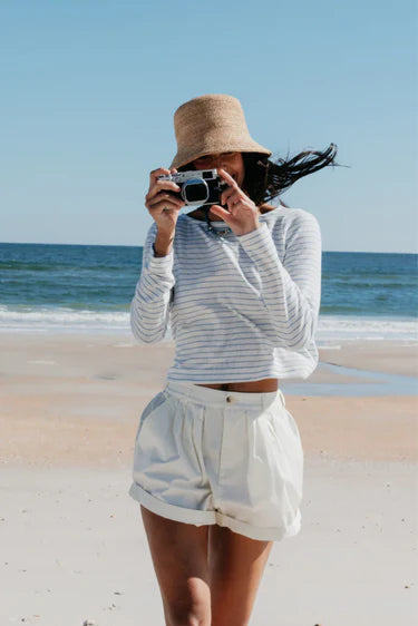Ainsley, brushed sweater striped ls