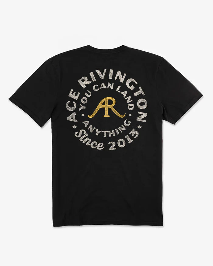 Crewneck super soft supima, AR circle Black