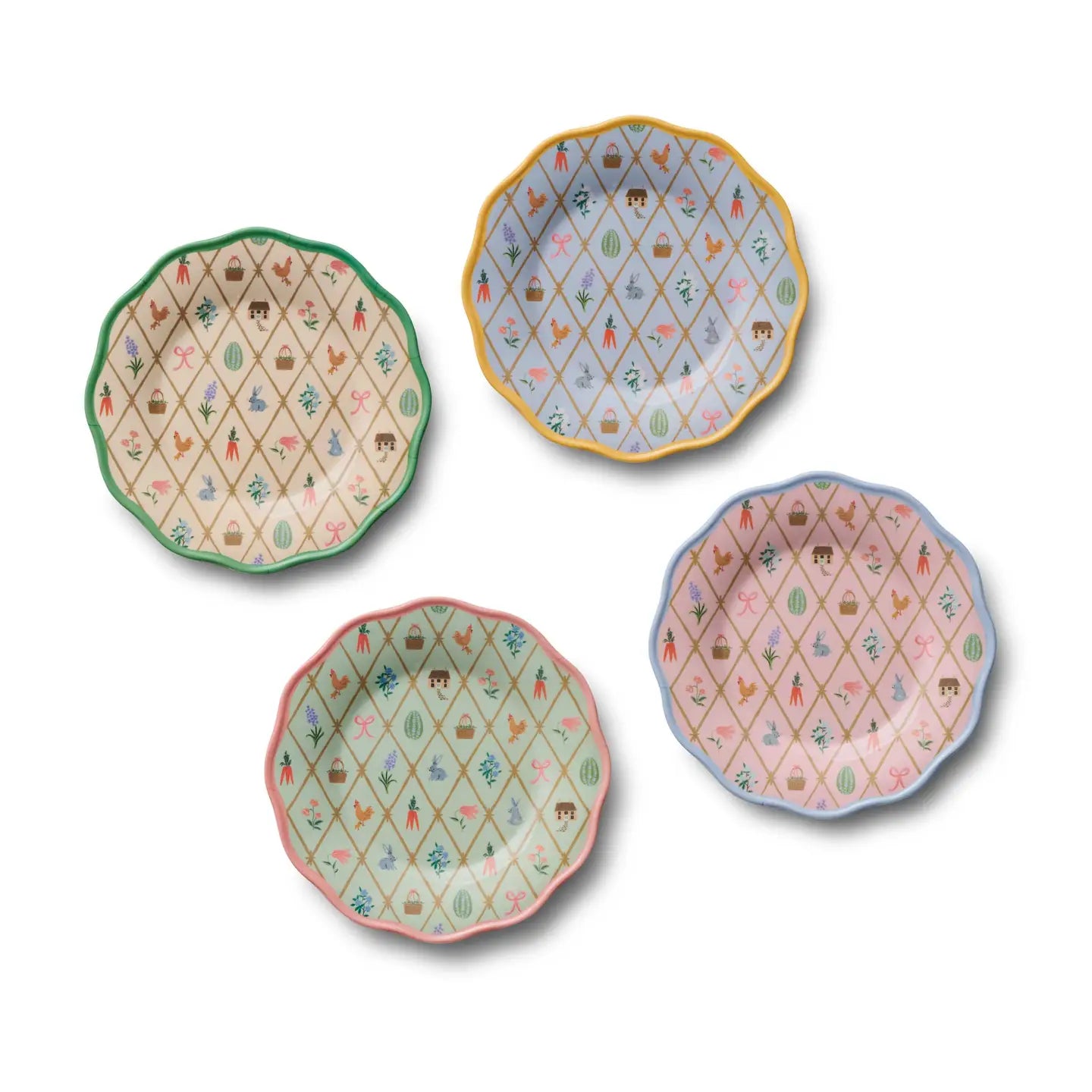 Spring Farm Melamine Assorted Dessert Plates