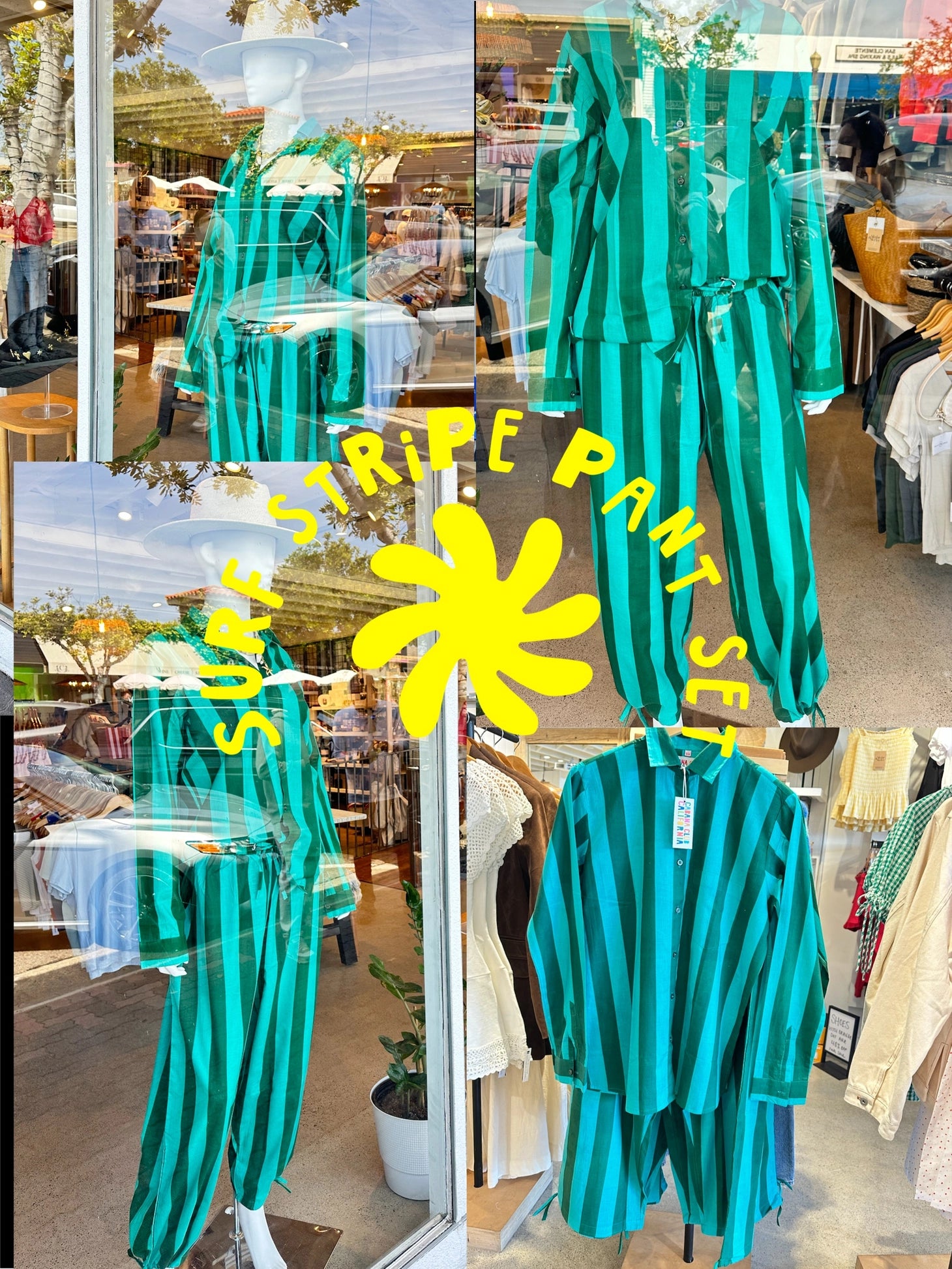 Surf Stripe Pant Set