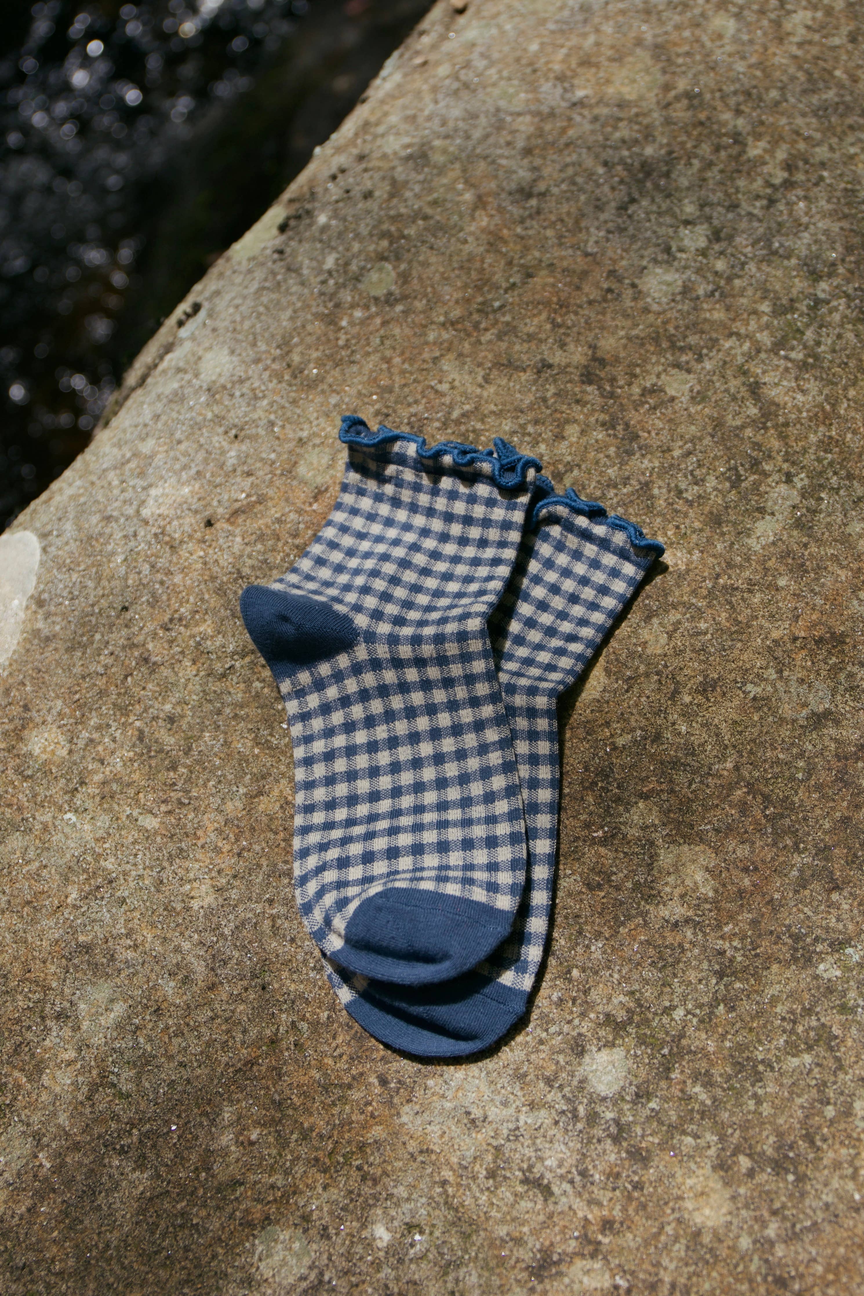 Seaside gingham socks