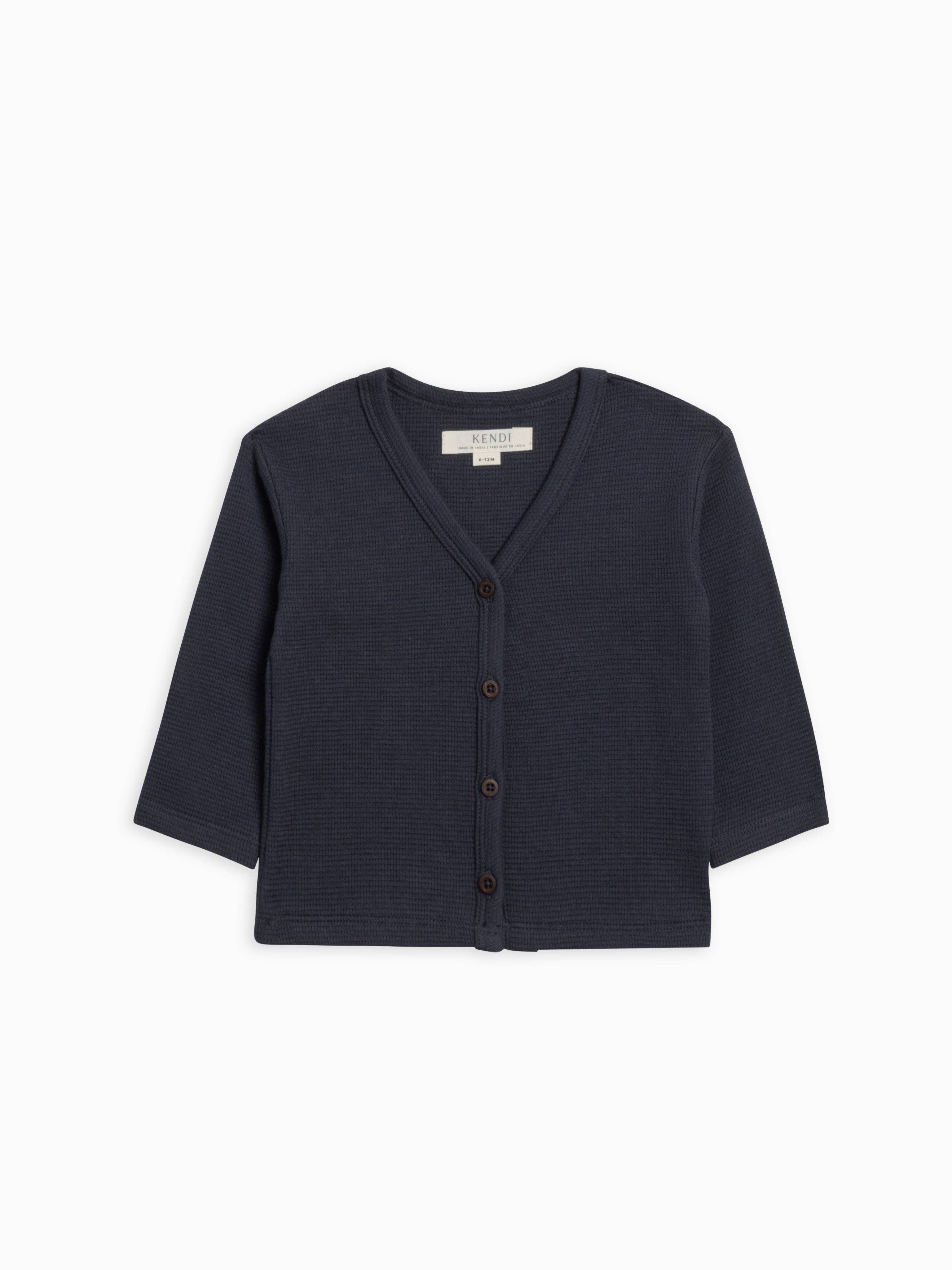 Wells Waffle Knit Button Cardigan